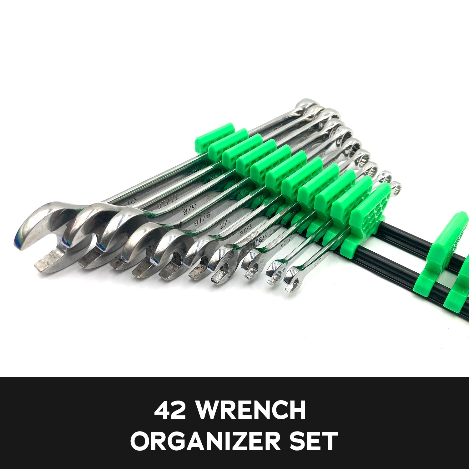Wrench Organizer Set – Holds 42 Wrenches | Made in USA – Alien