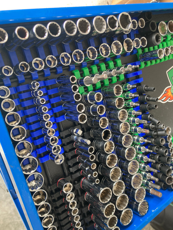 1/4 Drive Socket Organizer Set (Holds 30 Sockets)