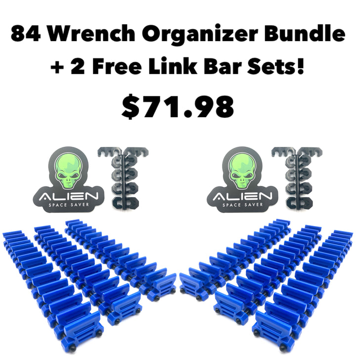 84 Wrench Organizer Bundle + 2 Free Link Bar Sets (NEW POLY PRO RODS)