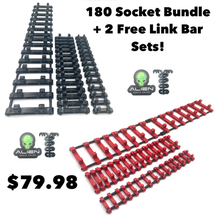 180 Socket Organizer Bundle + 2 Free Link Bar Kits