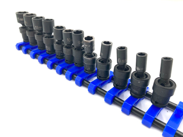 1/4'' Drive Socket Organizer Set (Holds 15 Sockets)