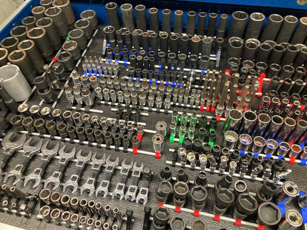 1/4'' Drive Socket Organizer Set (Holds 15 Sockets)