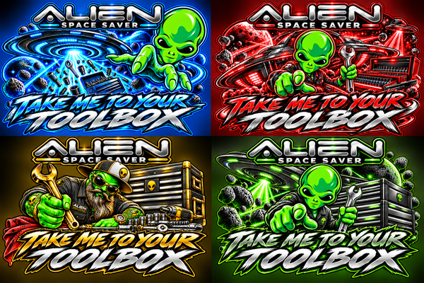 Take Me to Your Tool Box 4-Pack Die-Cut Stickers 👽